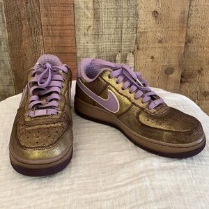 Nike Air Force 1 XXV (AF-1 ‘82) Gold Purple 5Y